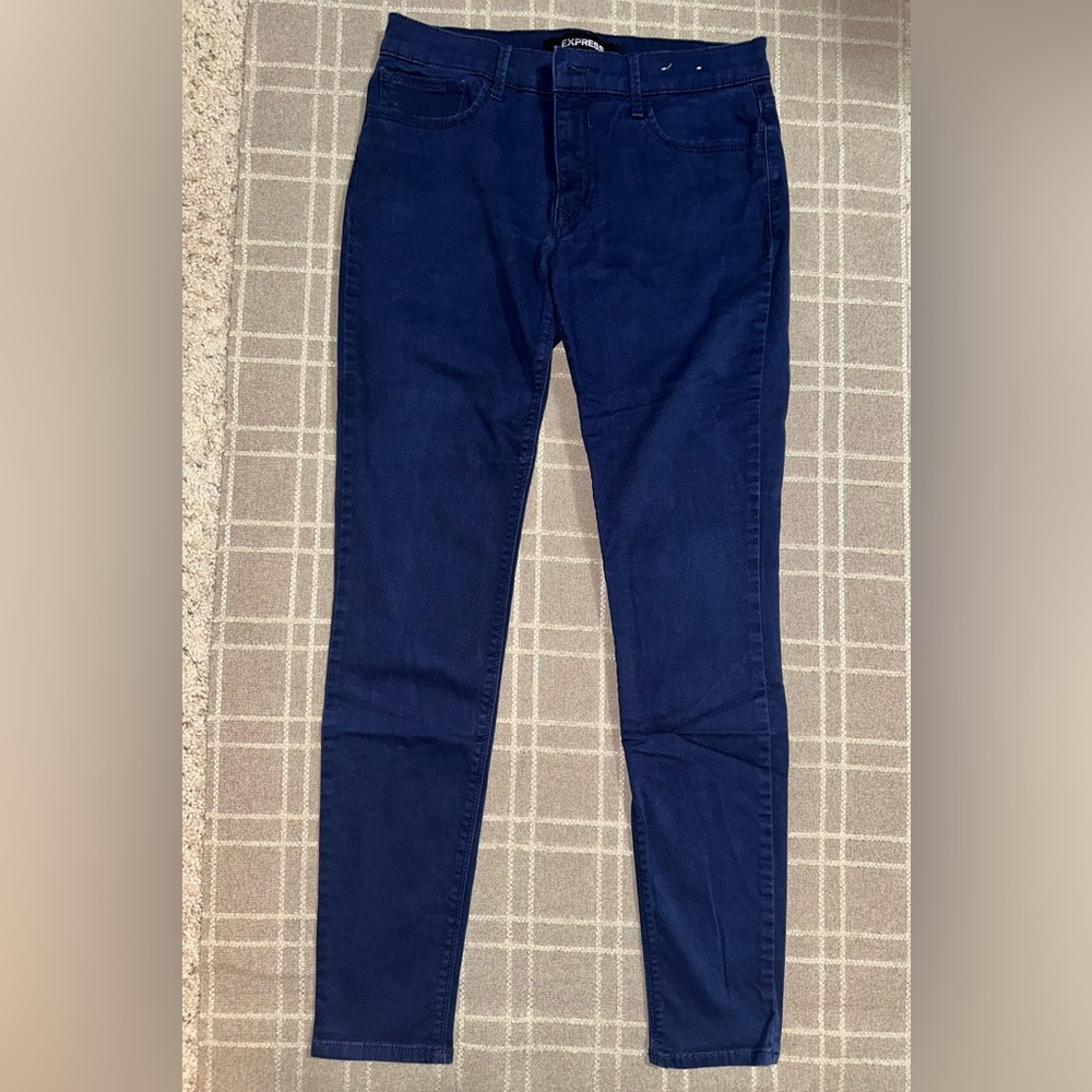 Express Navy Mid Rise Legging - Picture 4 of 6